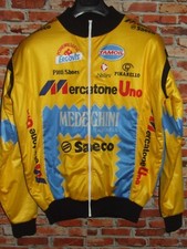 Mercatone Einer Saeco Trikot Fahrrad Jacke Radsport Vlies Synthetisch Größe XL