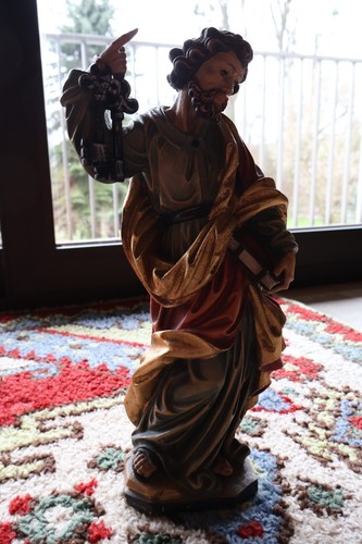 Religiöse holzfigur heiliger - religiöse,