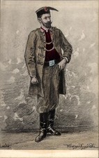 Künstler mann in - ak,
