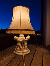 alte Tischlampe,  Neutettau Porzellan,3 Knaben,um 1920/30,Art Deko,old desk lamp