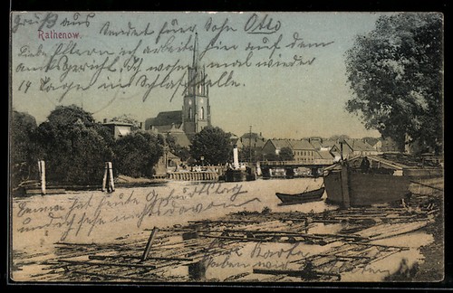 Ansichtskarte rathenow blick - ansichtskarte,