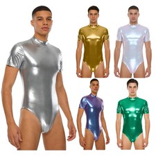 Herren Metallic Bodysuit