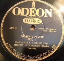 DAJOS BELA MISCHA SPOLIANSKY MIT GESANG BUNTE PLATTE SCHELLACKPLATTE 78RPM