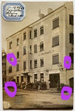 orig. Foto AK Eggenfelden Geschäft Fahrrad Baumaterialien Haus Gebäude 1913