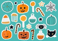 Halloween stanzteile sticker - halloween,