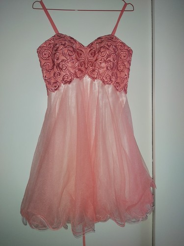 Lachsfarbenes cocktailkleid - lachsfarbenes,