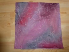 Kissenhülle Kissenbezug 37 x 37 cm Seide Seidenmalerei Unikat Handarbeit bemalt