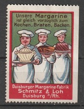 Reklamemarke SCHMITZ & LOH Duisburger Margarine-Fabrik