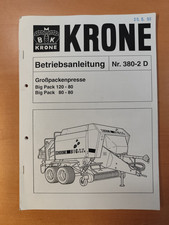 Krone Großpackenpresse Big Pack  Betriebsanleitung operators manual K71