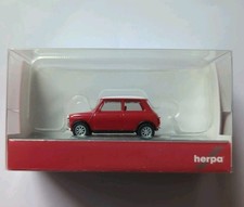 Herpa 420471 Mini Cooper  rot mit weißem Dach 
