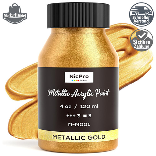 Acrylfarbe gold metallic - acrylfarbe,