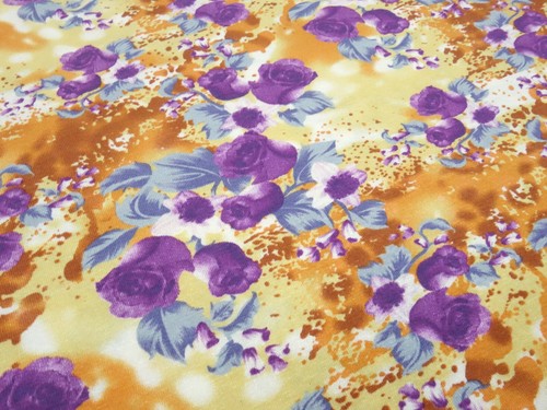 Stoff viskose jersey blumen - jersey,