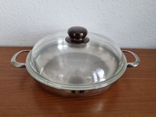 SUS Schulte-Ufer "Romana" Servierpfanne Ø  24 cm mit SCHOTT MAINZ Deckel Jenaer