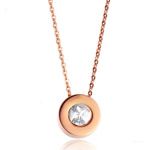 Damen halskette mit kreis - halskette,