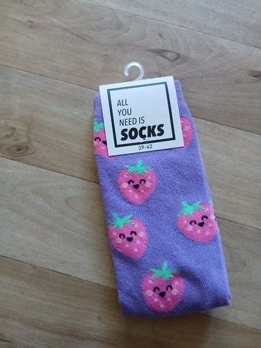 Socken lila pink - pink, erdbeeren