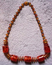 BERNSTEINKETTE, mit 5 großen