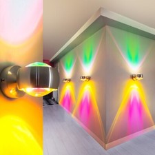 Wandleuchte Design Wohn Zimmer Wand Leuchte Wandlampe Flur Strahler grün magenta