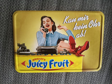 Wrigley’s Juicy Fruit Kaugummi - Blechschild/Blechpostkarte - Selten 15cm x 10cm