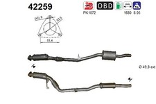 Katalysator AS 42259 für AUDI