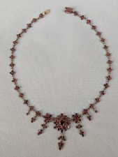 Antik Granat Collier Kette