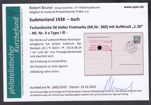 Sudetenland asch 4 - mi.-nr.,