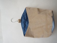 Klammerbeutel Wäscheklammernkorb Klammernsack Cord beige UNIKAT selbstgenäht