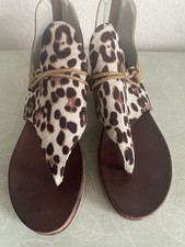 Damen Schuhe, Zehenteiler, 40, Leo-Style