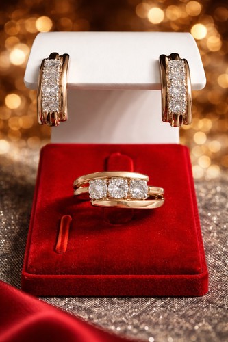 Mode schmuck set mit zirconia - schmuck,