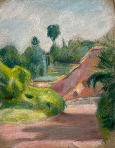 Pastell sommerlandschaft - pastell,