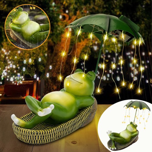 Solar frosch statuen - solar,