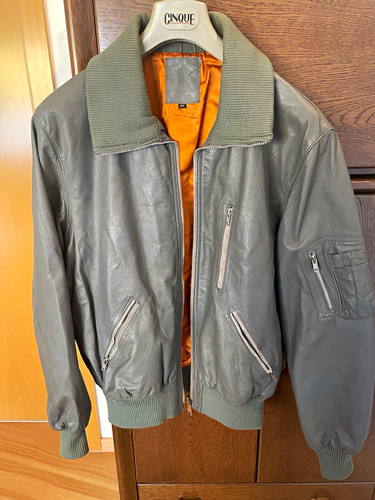 Herren leder bomberjacke - leder,