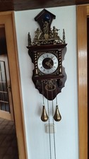 Wanduhr, mechanisch,  Holz