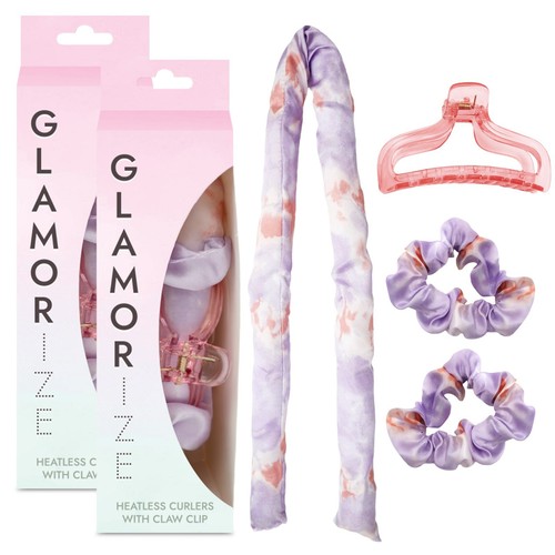 2pk silk heatless hair curlers - silk,
