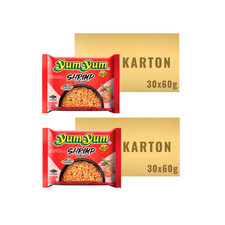 YumYum Shrimps Garnelen Instant Nudelsuppe 2 Kartons 60x60g ANGEBOT MHD 07/25