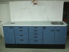 Freuding Gipstisch in Blau 250cm mit neuer Edelstahlplatte, Gipstheke, Gipszeile