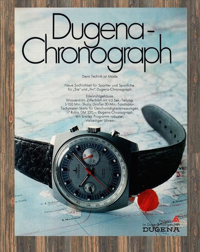 Dugena chronograph reklame - dugena,