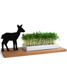 Kresseschale Reh aus Holz /