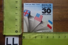 Alter Aufkleber Politik Gesellschaft Berlin 1979 Thank You Merci Danke 30 Jahre