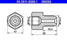 ATE Adapter, Bremsleitung 03.3511-5200.1
