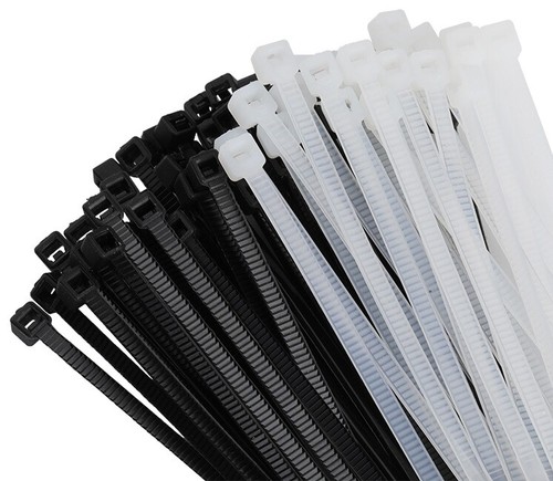 Kabelbinder schwarz natur 50 - schwarz,