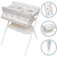 ib style®KOA Wickeltisch mit Badewanne |mobiler Wickeltisch | Klappbar |4 Dekore