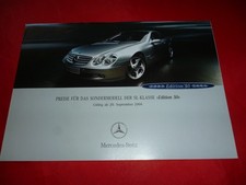 MERCEDES R230 SL-Klasse "Edition 50" SL 350 SL 500 Sondermodell Preisliste 2004
