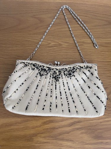 Vintage handtasche creme - creme, satin