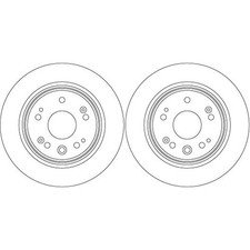 2X TRW BREMSSCHEIBEN 282mm VOLL HINTEN PASSEND FÜR HONDA CR-V CROSSROAD | DF8083