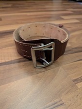 Gürtel DDR, DDR, Offizier, NVA, Zweidorngürtel, gebraucht , Braun, Größe 95 cm