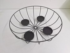 Adventskranz - schöner schwarzer Kranz aus Metall - 35 cm