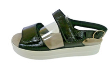 10 / 44,5 SCHUHE SANDALEN von NATURLÄUFER LEDER schwarz Weite H