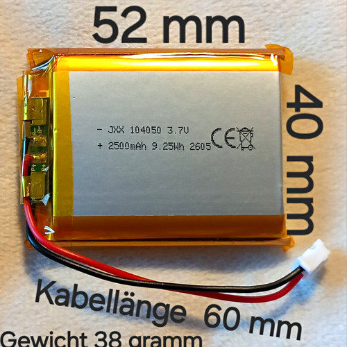 Lipo akku 104050 v 2500mah - 3,7,