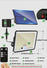 Solarlampen für Außen mit Bewegungsmelder, 342 LED Aussenleuchte Solar IP65