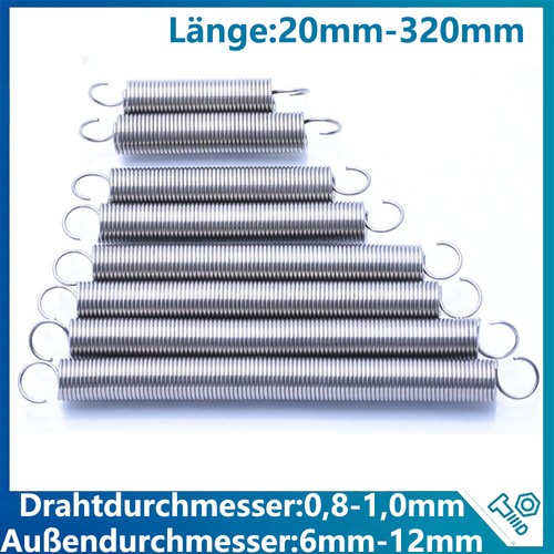Zugfedern edelstahl mit haken - mit,